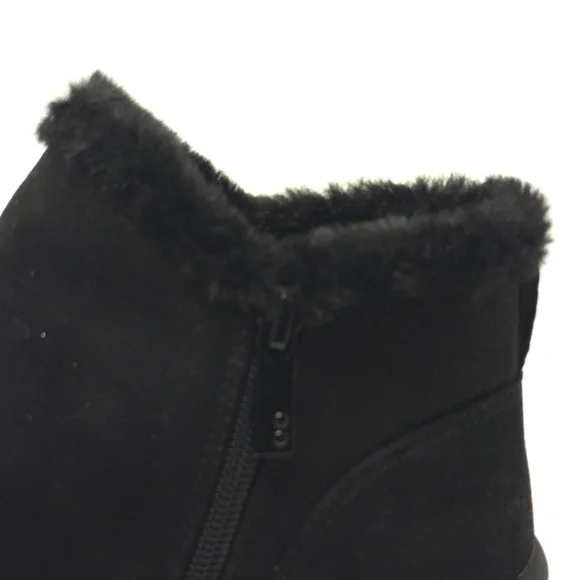 Ryka Nimbus Black Water Repellent Faux Fur Booties Size 9.5M